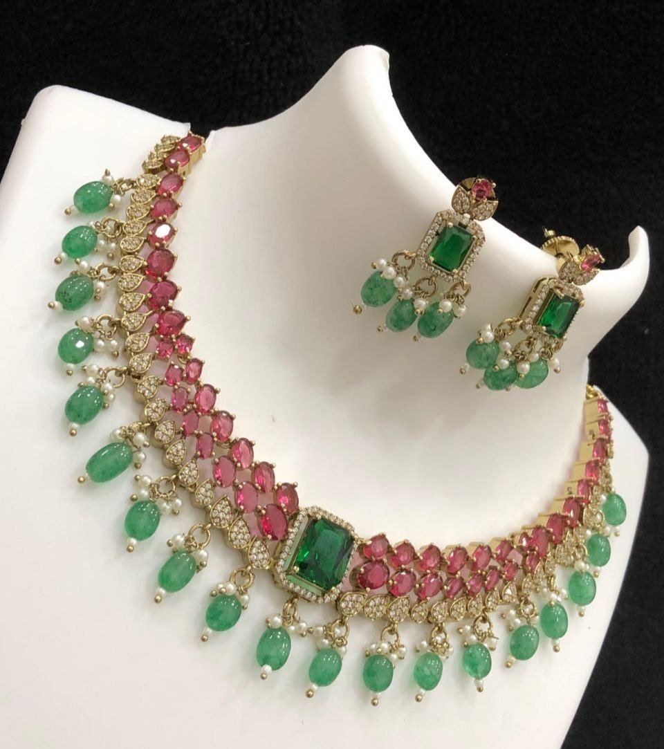 Pearl Empress Necklace set - White
